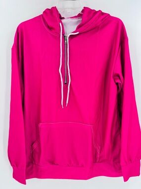 Team oversized hot pink hoodie new large